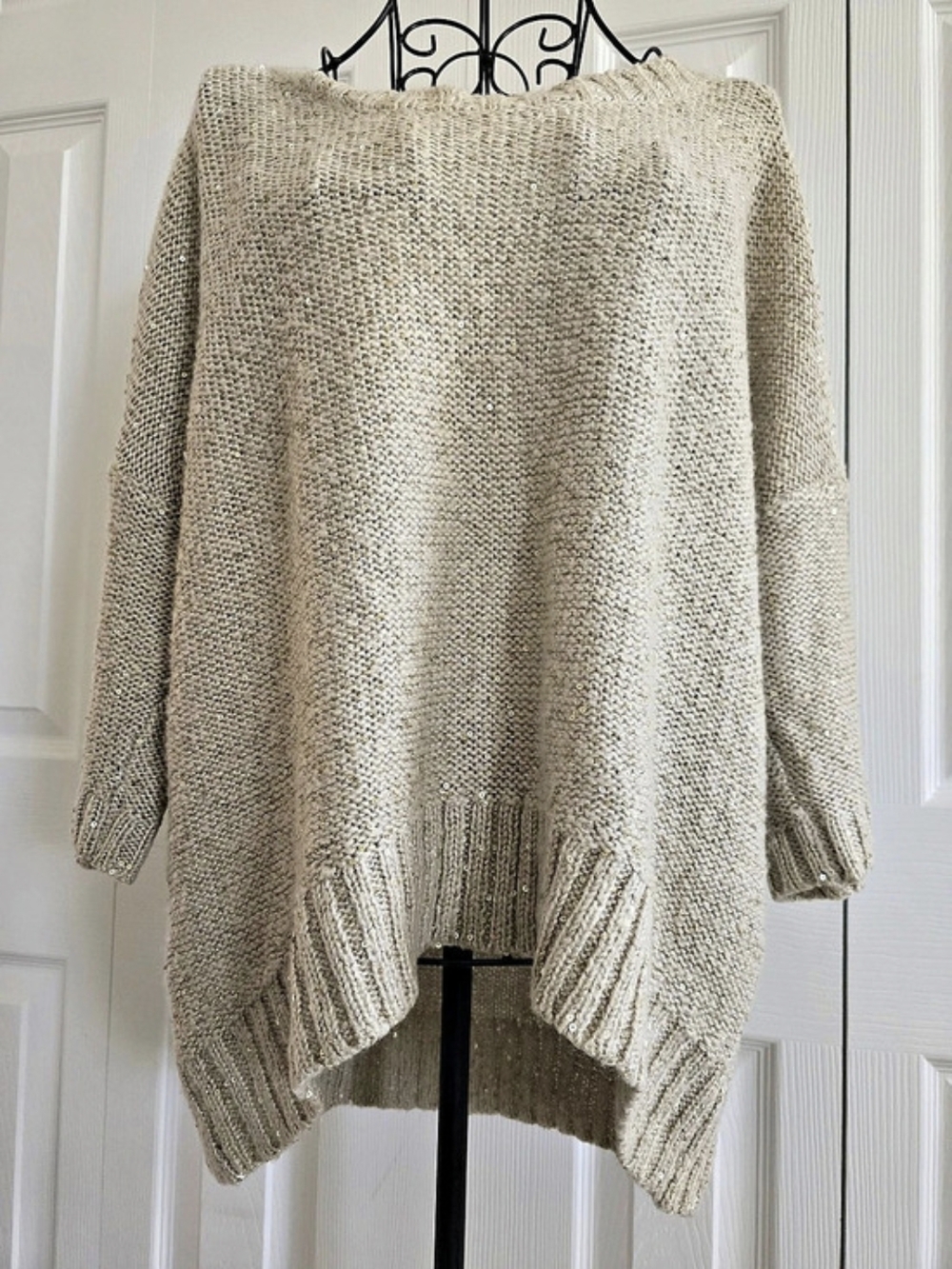 Allen B. Sequin Knit Sweater Size XL Like New